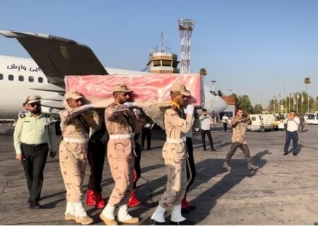 پیکر شهید ” ابراهیم مرمزی” وارد اهواز شد