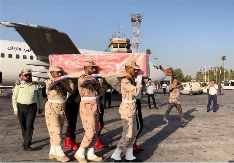 پیکر شهید ” ابراهیم مرمزی” وارد اهواز شد