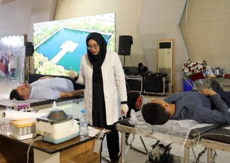 نذر خون در شرکت فولاد اکسین خوزستان