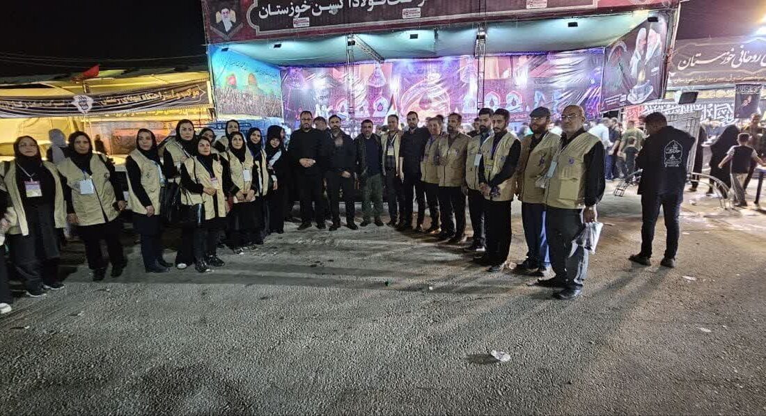 بازدید سفیران حسینی از موکب شرکت فولاد اکسین خوزستان