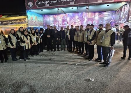 بازدید سفیران حسینی از موکب شرکت فولاد اکسین خوزستان