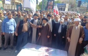 پیکر مطهر شهدای حملات رژیم صهیونیستی در اهواز
