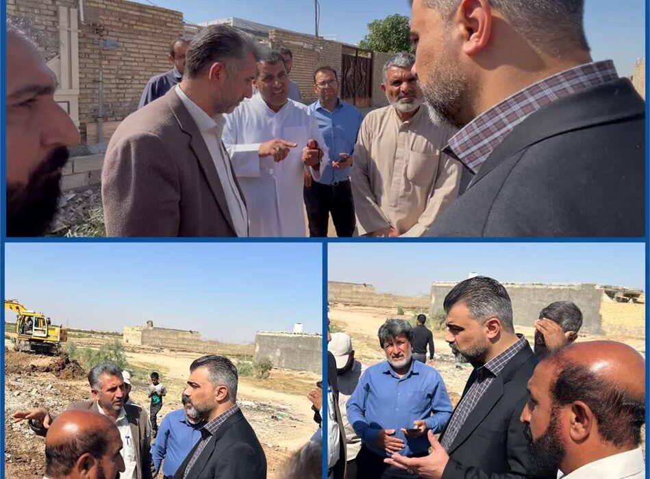 گام‌های عملی آبفا اهواز برای بهبود وضعیت آب در ملاشیه با حضور میدانی مهندس عبیداوی