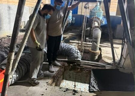 لایروبی وتقویت تأسیسات فاضلاب شادگان برای افزایش آمادگی در بارندگی های پیش رو